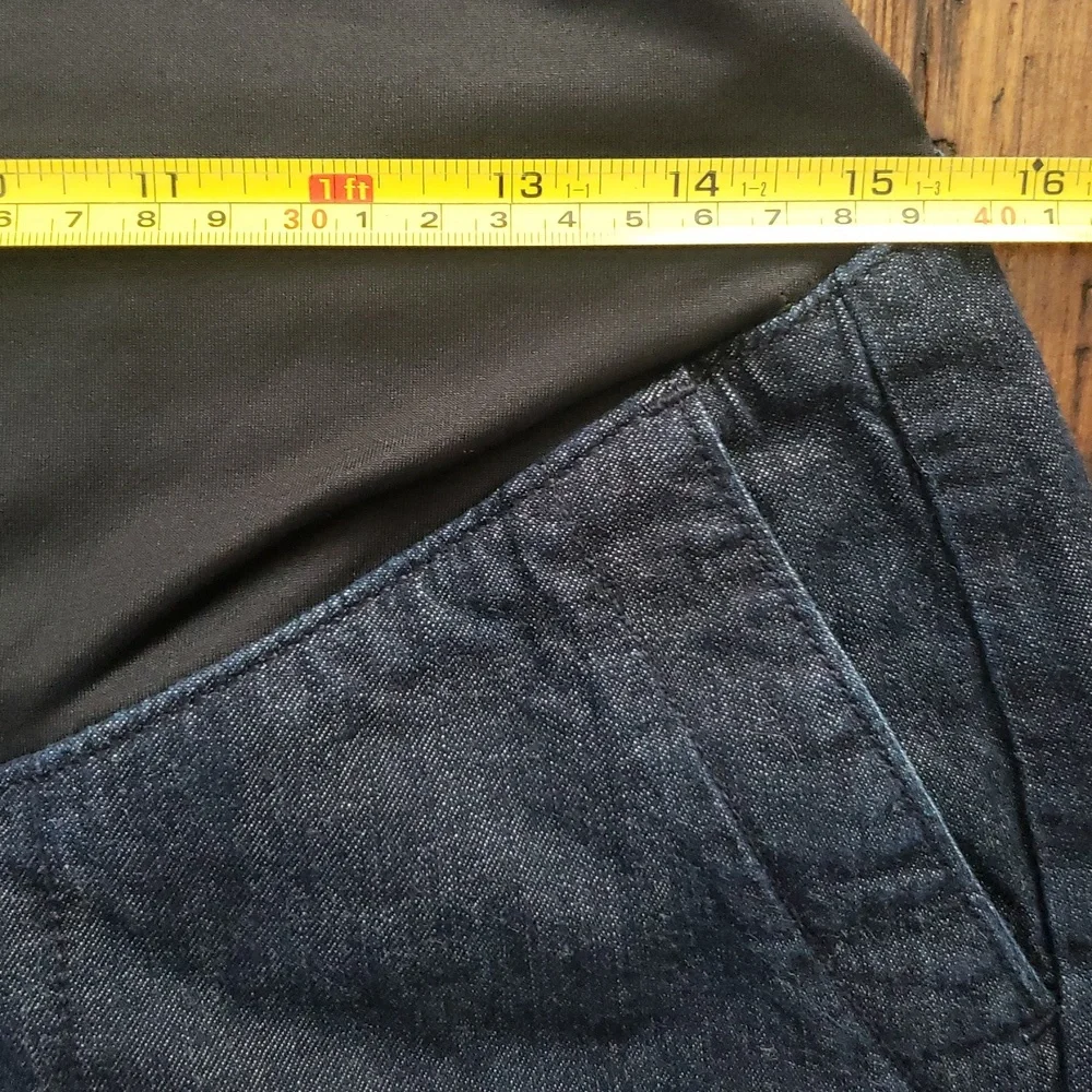 Women's Dark Denim Maternity Shorts Size 4M - Picture 6 of 8